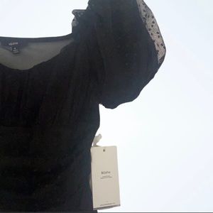 Sheer black bodysuit size M